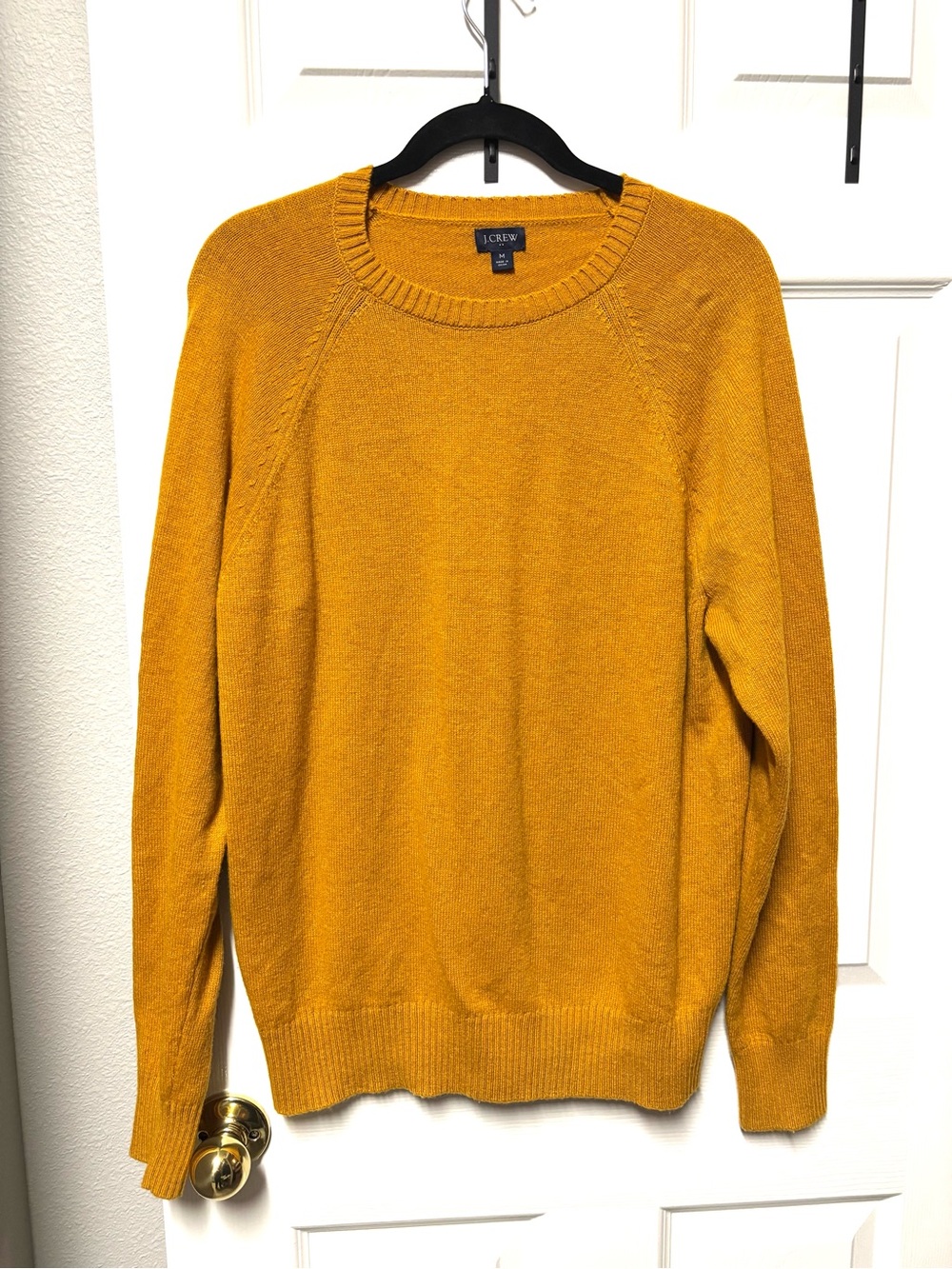 J.Crew Lambswool Blend Crewneck Sweater - Mustard Yellow / Medium